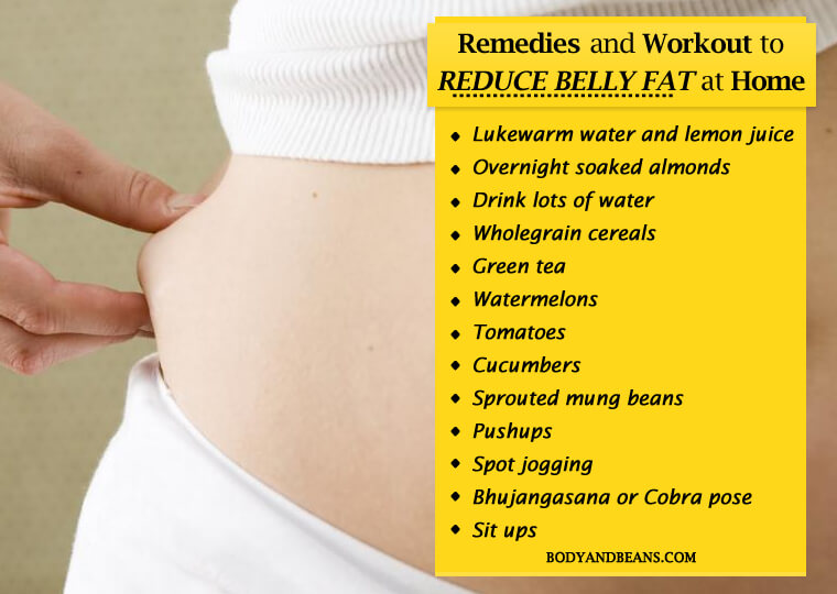 Best Remedies and Workout to Reduce Belly Fat Easily at Home