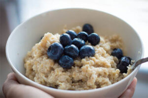 Healthy breakfast idea - oatmeal