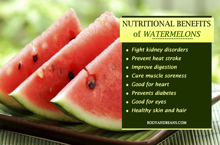 Nutritional Benefits of Watermelons on Your Body, Skin and Hair