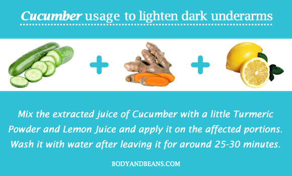 Here's how to use cucumber to lighten dark underarms naturally.