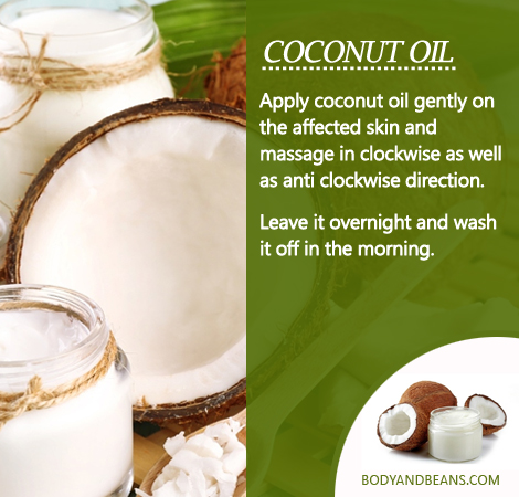 How to use Coconut oil to remove dark circles?