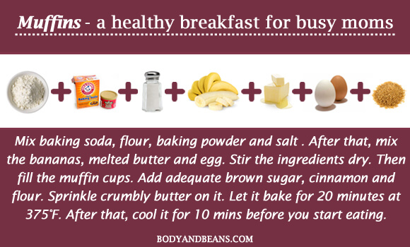 Muffins - a healthy breakfast for busy moms