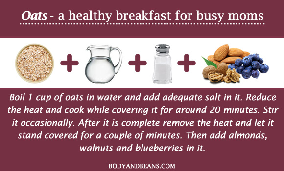 Oats - a healthy breakfast for busy moms