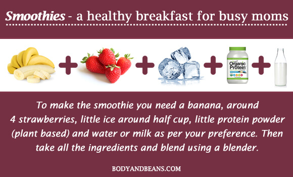 Smoothies - a healthy breakfast for busy moms