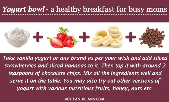 Yogurt bowl - a healthy breakfast for busy moms