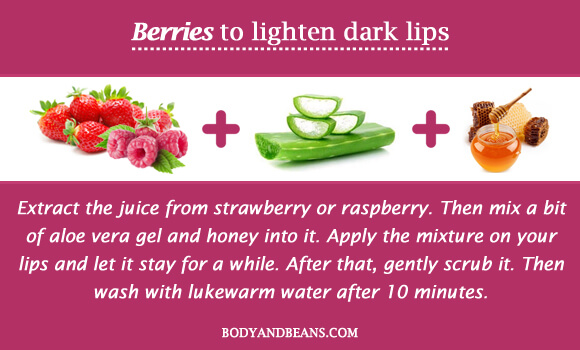 Berries to lighten dark lips