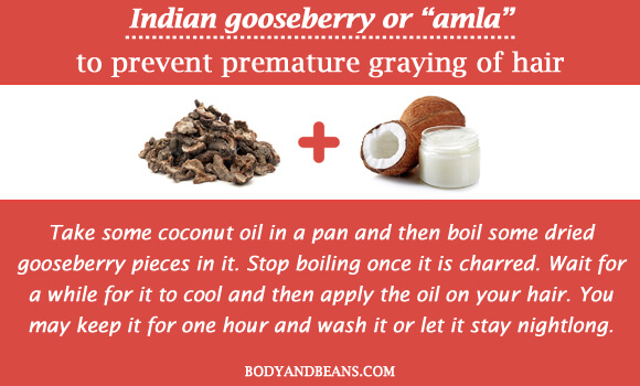 Indian gooseberry or “amla” to prevent premature graying of hair