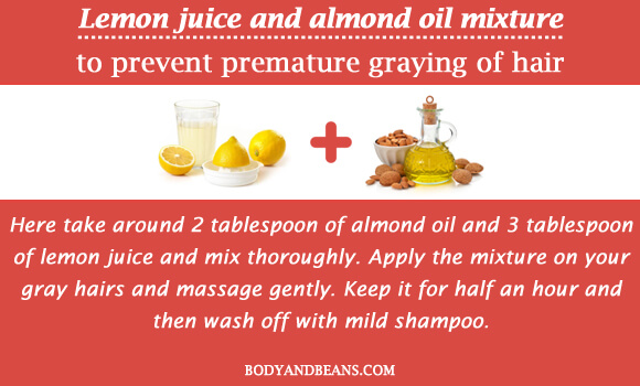 Lemon juice and almond oil mixture