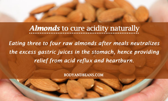 Almonds to cure acidity naturally