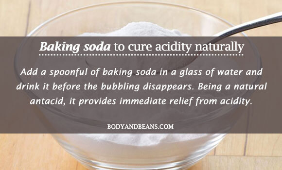 Baking soda to cure acidity naturally