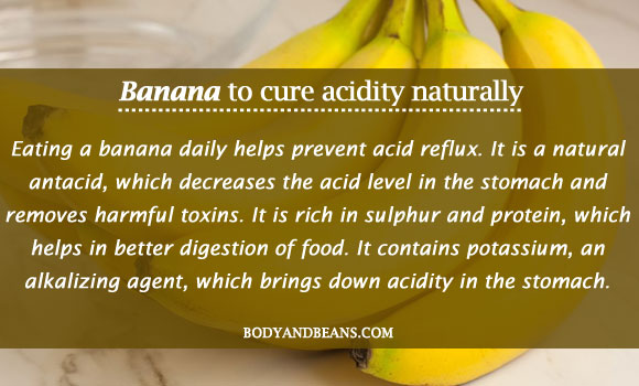 Banana to cure acidity naturally