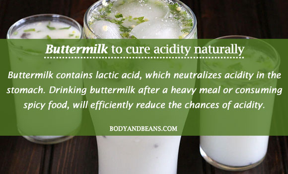 Buttermilk to cure acidity naturally