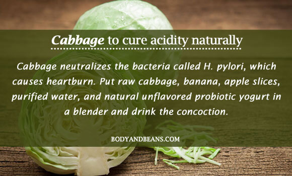 Cabbage to cure acidity naturally