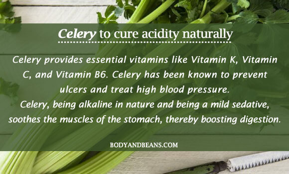 Celery to cure acidity naturally