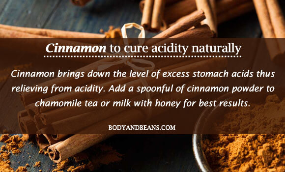 Cinnamon to cure acidity naturally