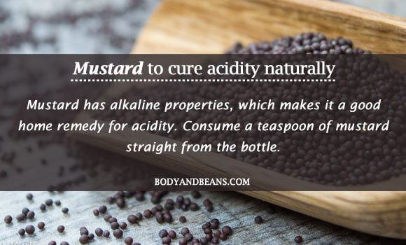 Mustard to cure acidity naturally