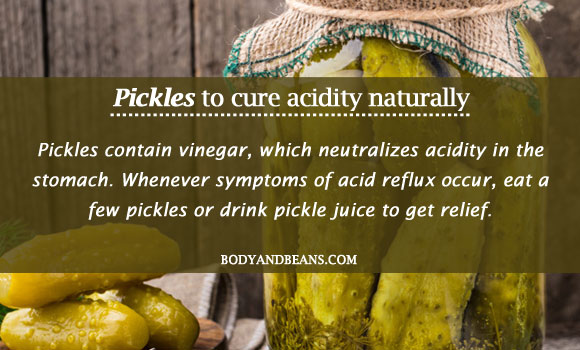 Pickles to cure acidity naturally