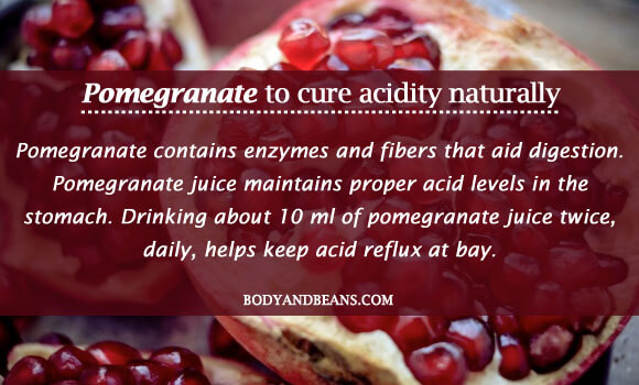 Pomegranate to cure acidity naturally