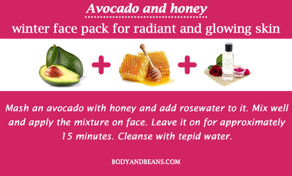 Avocado and honey winter special face packs for radiant and glowing skin