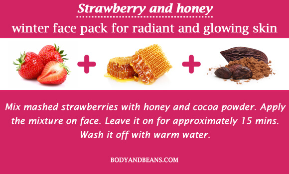 Strawberry and honey winter special face packs for radiant and glowing skin