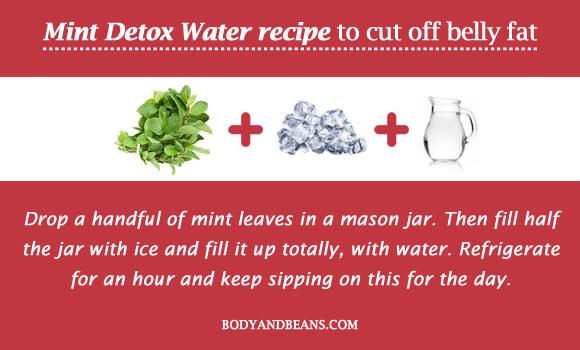 Mint Detox Water recipe to cut off belly fat