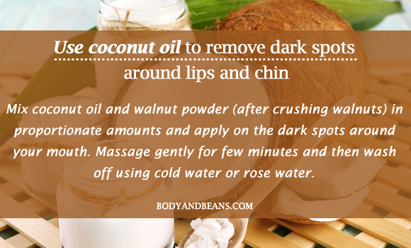 Use coconut oil to remove dark spots