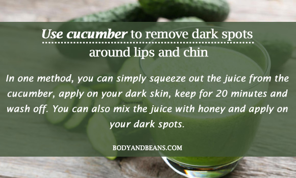 Use cucumber to remove dark spots