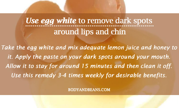 Use egg white to remove dark spots