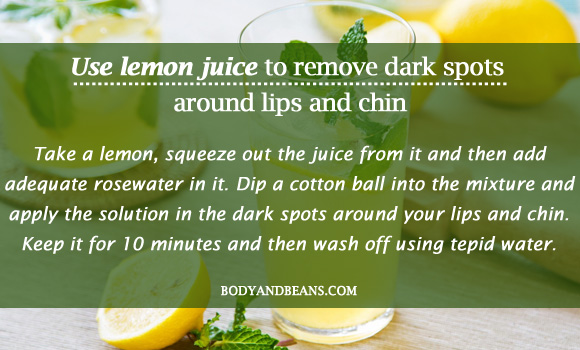 Use lemon juice to remove dark spots