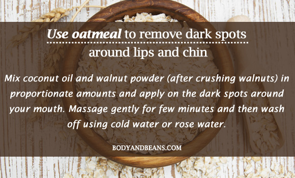 Use oatmeal to remove dark spots