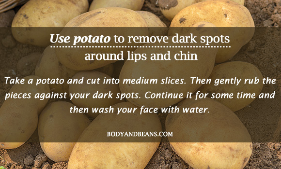 Use potato to remove dark spots