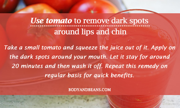 Use tomato to remove dark spots