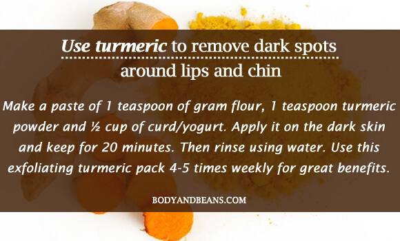 Use turmeric to remove dark spots