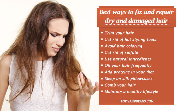 How to Fix and Repair Dry and Damaged Hair Easily at Home