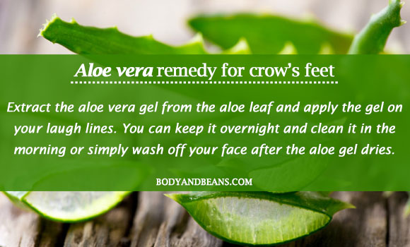 aloe vera remedy for crow's feet