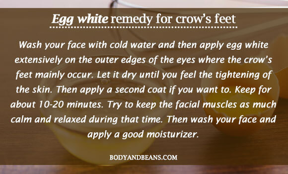 egg white remedy for crow's feet