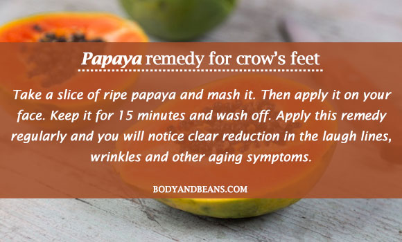 papaya remedy for crow's feet