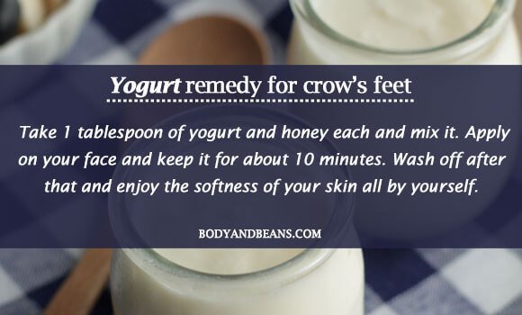 yogurt remedy for crow's feet