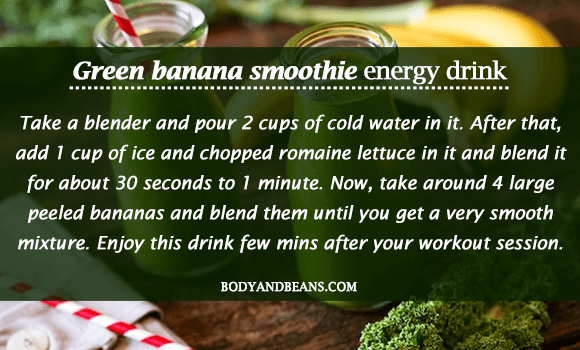 Green Banana Smoothie- Homemade Energy Drink