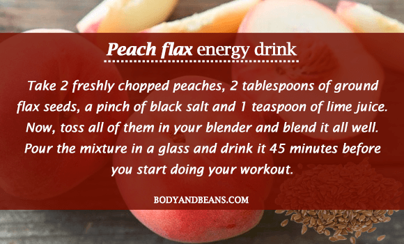 Peach Flax Energy Drink